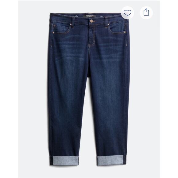 Liverpool Charlie crop wide rolled cuff jean - Picture 1 of 5